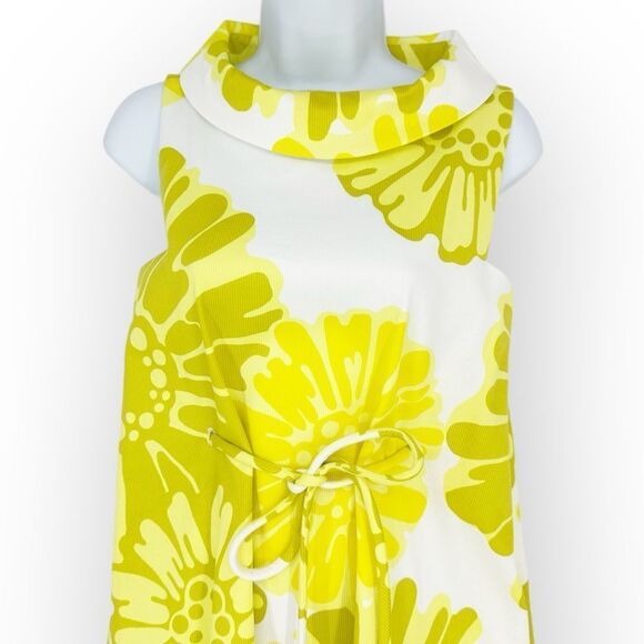TRINA TURK Dress NWT Daisy Thoreau Yellow and White style# 2304310PW1- size XS - Picture 6 of 10